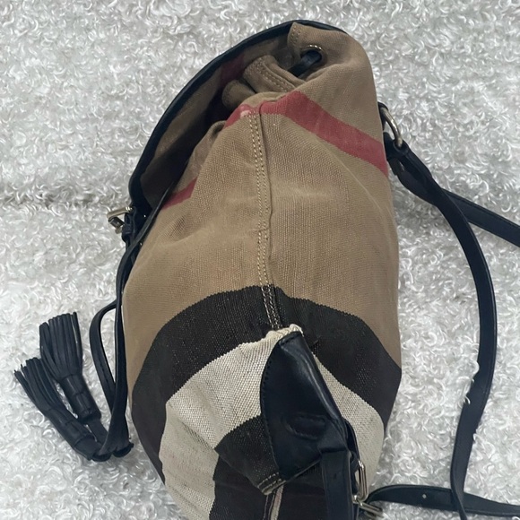 BURBERRY Overdyed Canvas Mega Check Medium Chiltern Backpack main image 14